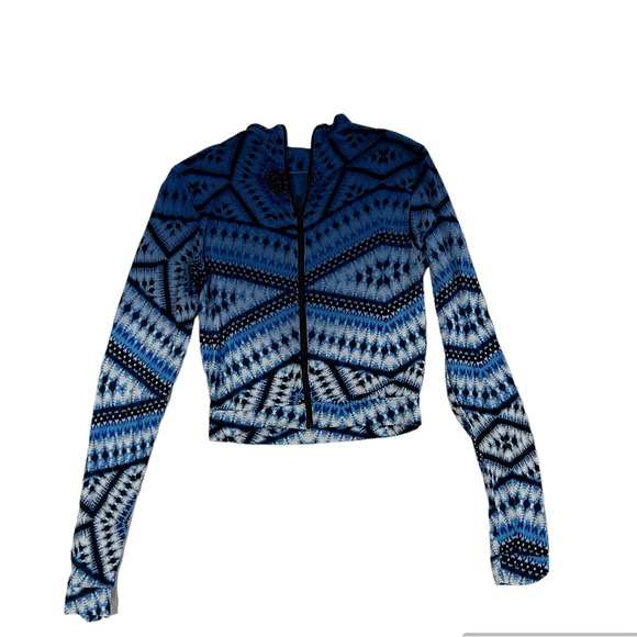 Blue and Black Tart Brand, tye dye pattern long sleeve - Picture 1 of 10